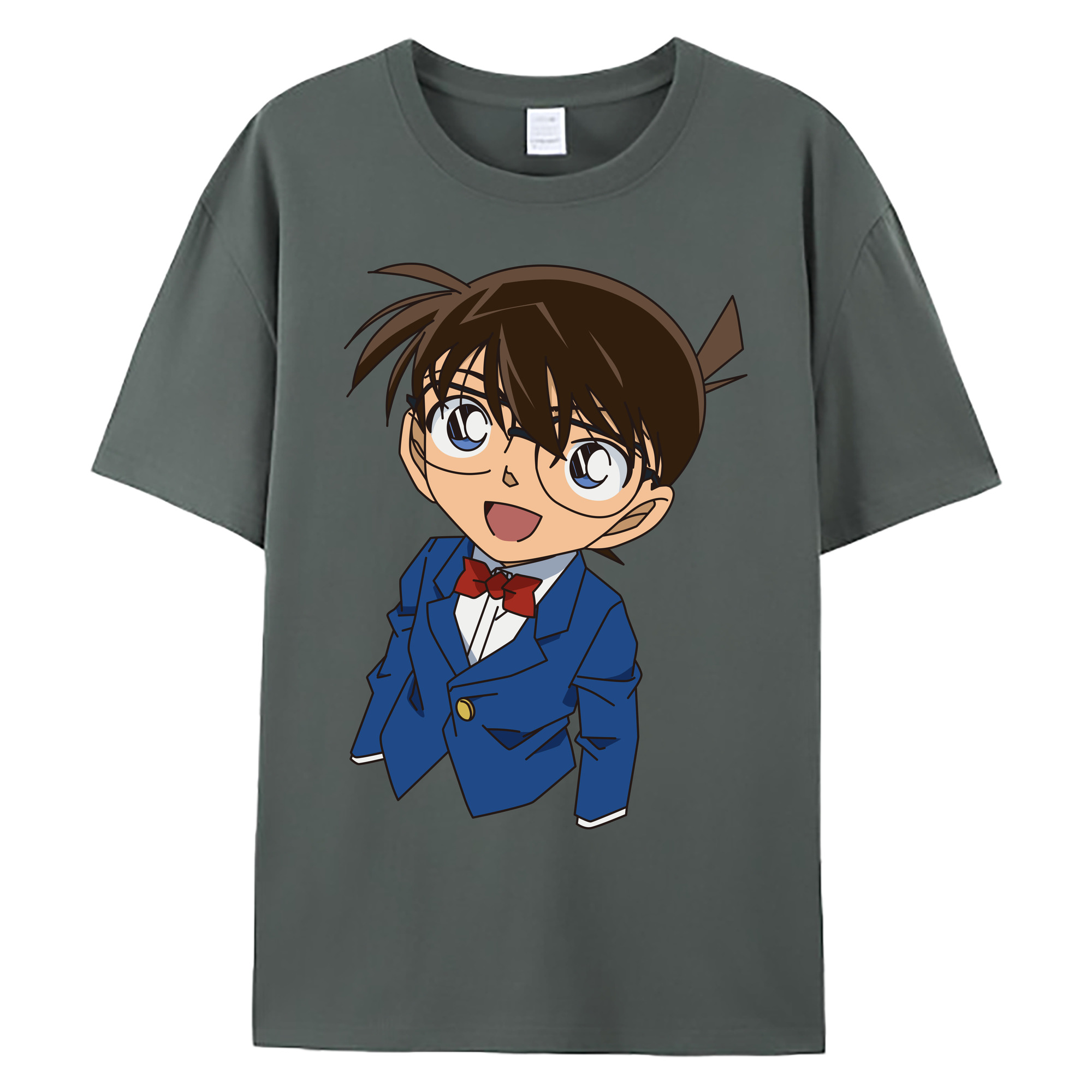 （画像用） 名探偵コナン 江戸川 コナン Detective Conan Conan Edogawa 綿100％ メンズ半袖Tシャツ｜肌触りやわらか＆通気性